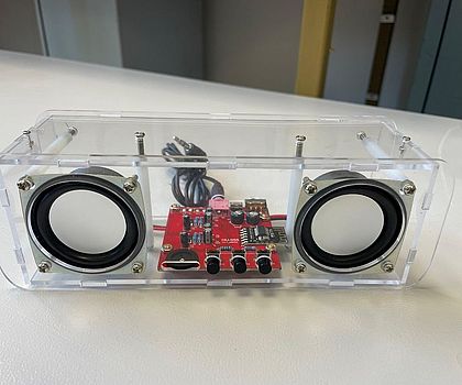 Das fertige Werkstück - Eine Musikbox!