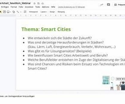 New Work am Thema "Smart Cities"